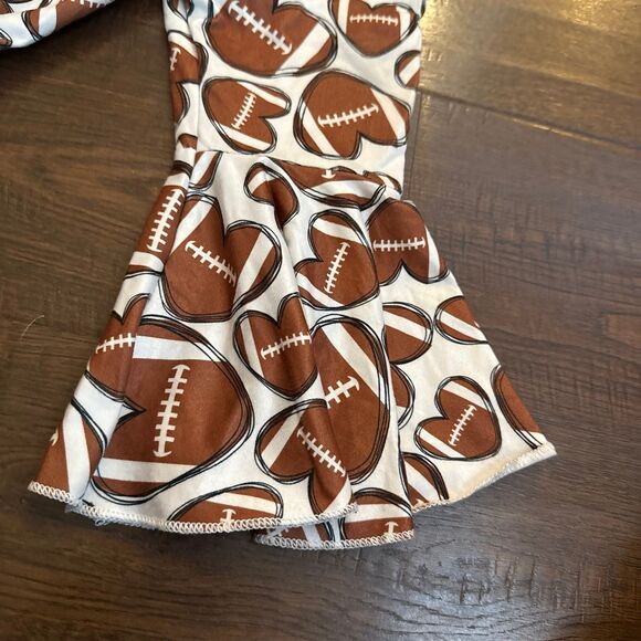 Boutique Football Bell Bottom Pants – 12–18 Months - Picture 2 of 4